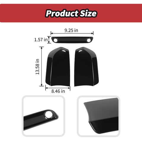 For 2015+ Chrysler 300C Smoked Black Tail Light /Brake High Light Lamp Cover Trim