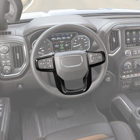 For 2019+ GMC Sierra Steering Wheel Trim Cover