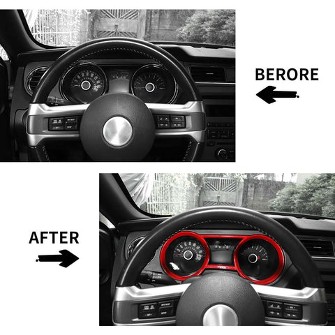 Inner Dashboard Instrument Box Panel Frame Ring Trim For Ford Mustang 2010-2014 Accessories | CheroCar