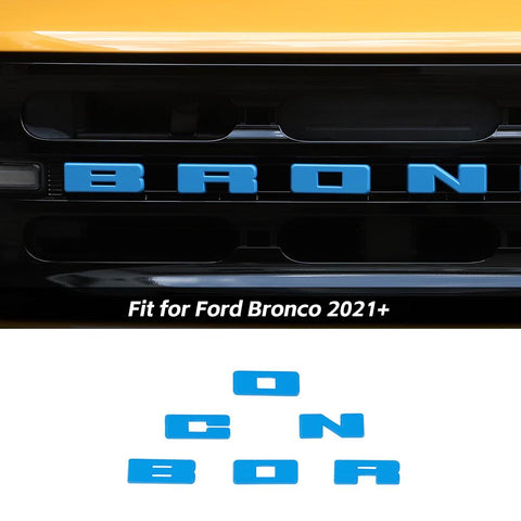 Grille Emblem Letter Overlay Decal Decor Cover Trim For Ford Bronco 2021+ Accessories | CheroCar