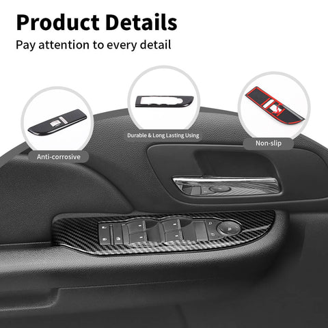 For 2010-2013 Chevy Suburban/Tahoe/Avalanche/GMC-YUKON/SIERRA Interior Car Window Lift Switch Panel Trim Cover