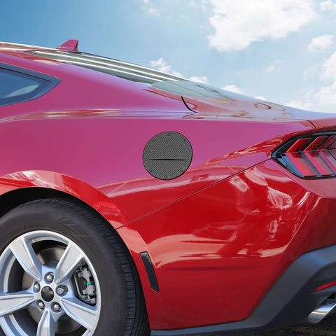 For 2024+ Ford Mustang Fuel Tank Cap Trim Carbon-Fiber Pattern American Flag Design