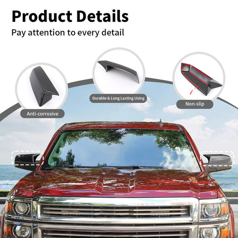 For 2014-2018 Chevy Silverado/Suburban/Tahoe/GMC-YUKON/GMC-SIERRA Rearview Side Mirror Shell Cover Trim Caps (2 pcs)
