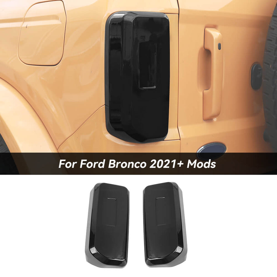 For 2021+ Ford Bronco Smoked Black Rear Halogen Tail Light Protector Trim Cover