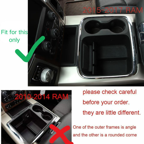 For 2015-2017 Dodge Ram Central Storage Box Cover Trim Decor Frame