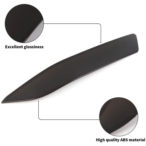 For 2024+ Ford Mustang Smoked Black Front Headlight Lamp Cover Trim Accessories