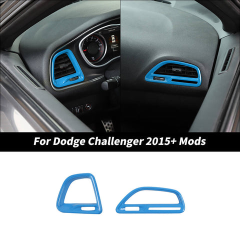 For 2015+ Dodge Challenger Dashboard Side Air Vent Outlet Cover Trim