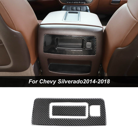 For Chevy Silverado GMC Sierra 2014-2018 Rear Armrest Storage Box Panel Cover Trim Accessories | CheroCar