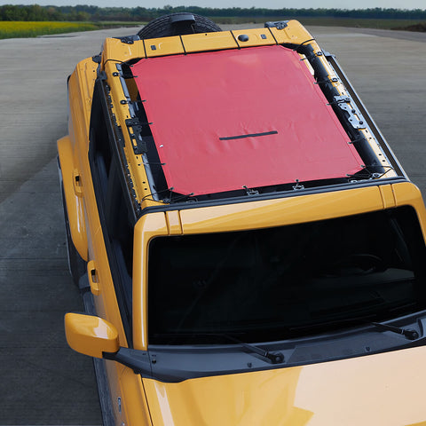For 2021+ Ford Bronco Roof Insulation Net Mesh Bikini Top Sunshade Cover