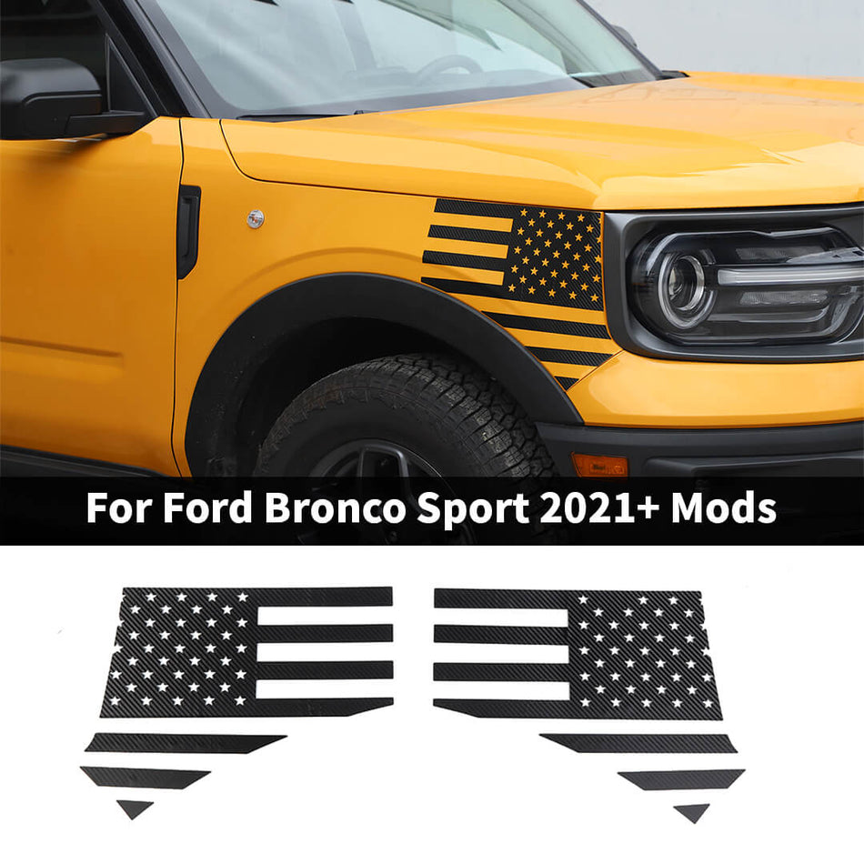 For 2021+ Ford Bronco Sport Front Fender Side Leaf Air Vent Decor Sticker Cover (2 pcs)