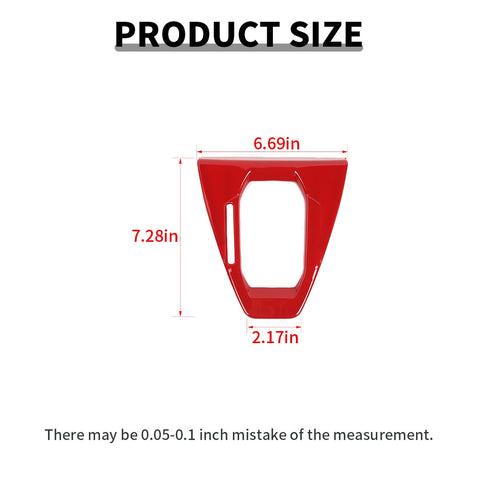 For Mustang 24+ Automatic Car Interior Red Gear Shift Bezel Panel Cover