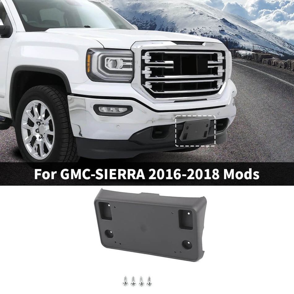 For 2016-2018 GMC-SIERRA Front License Plate Holder Frame Mount Bracket