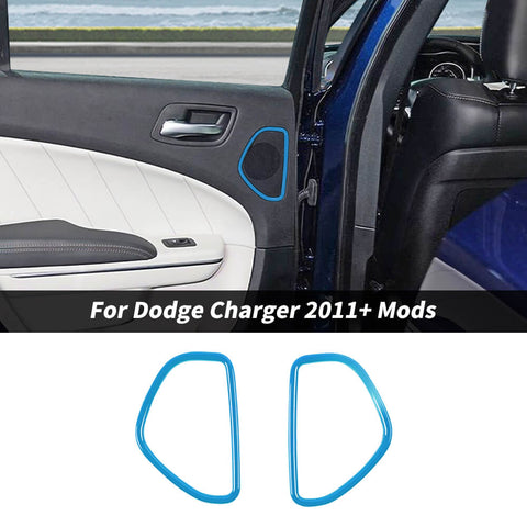 For 2011+ Dodge Charger/Chrysler 300C Rear Side Door Speaker Decor Ring Trim Cover Bezels