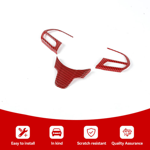 For 2015+ Chrysler 300C Interior Steering Wheel Cover Trim Bezel