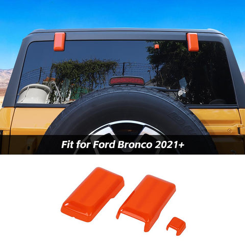 For 2021+ Ford Bronco Tailgate Rear Door Window Glass Hinge Cover Trim Decor