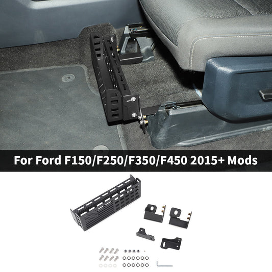 For Ford 2015+ F150 & 2017+ F250/F350/F450 Front Under Seat Storage Box Tray Organizer