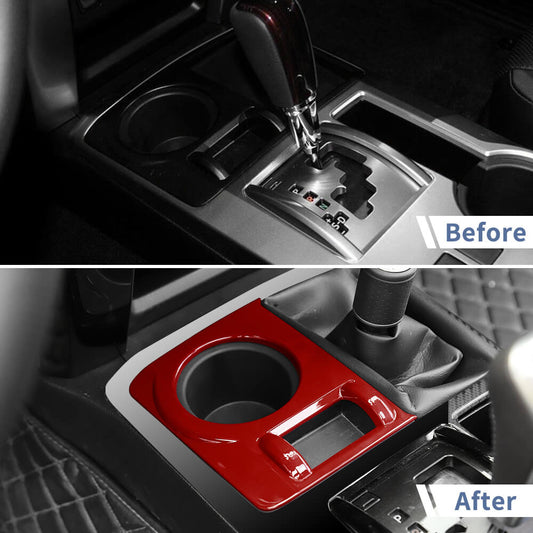 For 2010-2023 Toyota 4Runner TRD Central 4WD Water Cup Holder Panel Trim Decor Cover Bezels