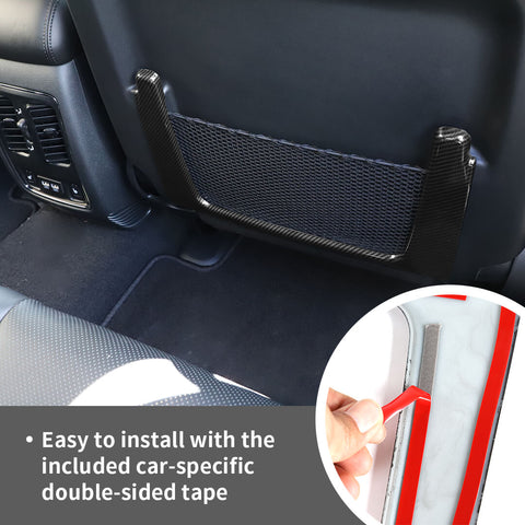 For 2011+ Dodge Durango Seat Back Storage Mesh Bag Frame Cover Trim
