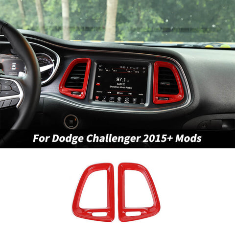 For 2015+ Dodge Challenger Dashboard Center Air Vent Outlet Cover Trim
