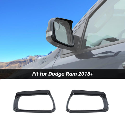 Rearview Mirror Rain Eyebrow Guard Cover Frame Trim For Dodge Ram 2018+ Accessories | CheroCar