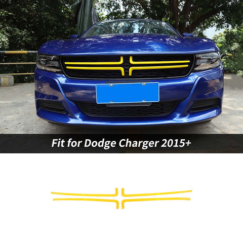 Front Grille Inserts Trim Frame Cover For Dodge Charger 2015+ Accessories | CheroCar