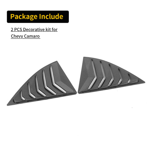 For 2008-2015 Chevy Camaro Rear Window Louvers Air Vent Cover Blinds Trim