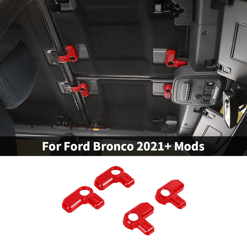 For 2021+ Ford Bronco Interior Hardtop Release Switch Open Cover Roof Remove Trim (4 pcs)