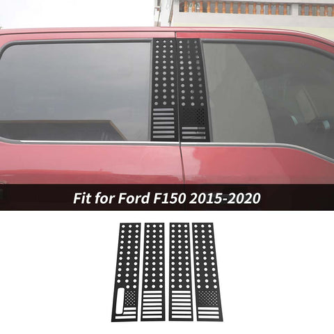 For 2015-2020 Ford F150 Door Window Center Pillar Posts Trim Cover