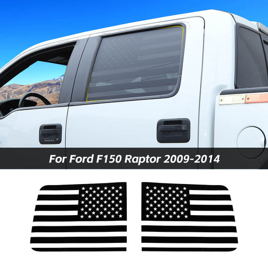 Rear Side Window US Flag Decals Stickers For Ford F150 Raptor 2009-2014 Accessories | CheroCar