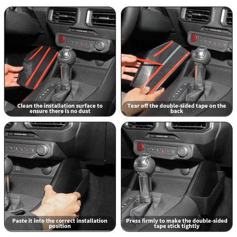 For 2024+ Ford Mustang Center Console Gear Shifte Side Storage Box