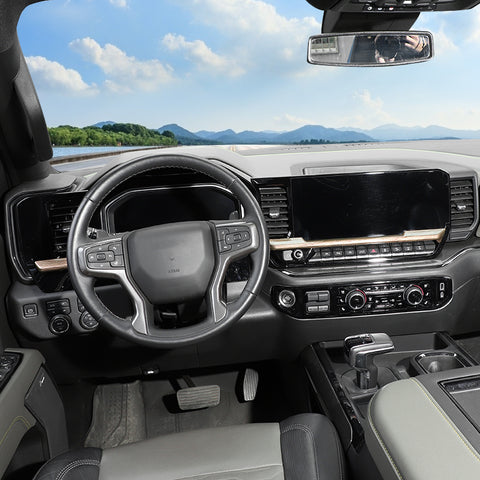 For 2022+ Chevy Silverado 18 x Inner Center Console Dash & Door Handle Trim Cover Kit