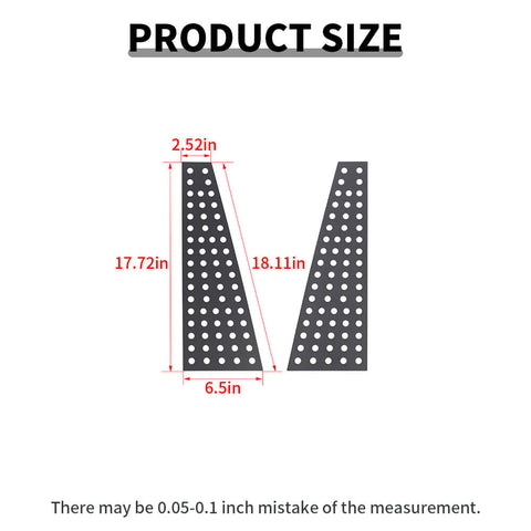 For 2015-2019 Chevy Suburban/Tahoe/GMC YUKON Rear Small Window Glass Plate Panel Trim Cover