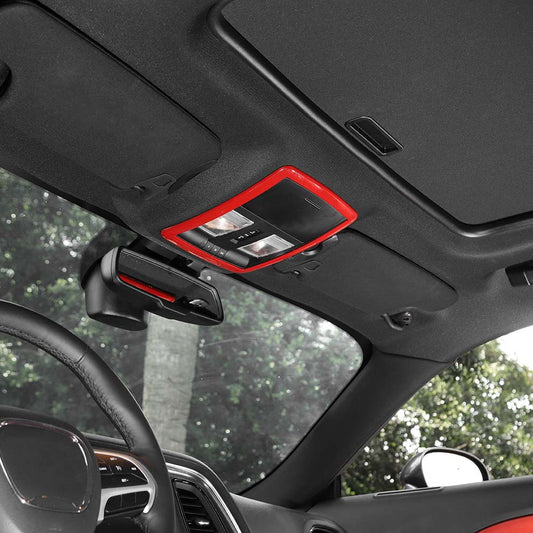 Front Reading Light Lamp Cover Trim Frame For Dodge Challenger 2010+ Accessories | CheroCar