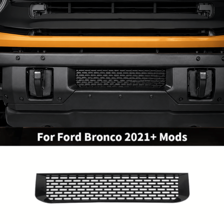 For 2021+ Ford Bronco Front Bumper Grille Insert Trim Cover Trim Decor
