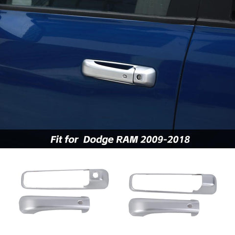 4PCS Exterior Door Handle Shell Trim Cover For Dodge RAM 1500 2009-2018 Accessories 2Dr | CheroCar