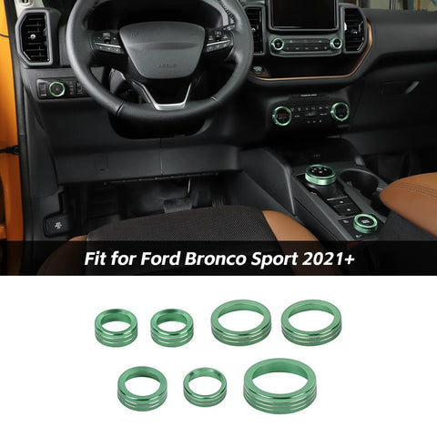 Headlight/Four-Wheel Drive/Radio Switch Knob Trim For Ford Bronco Sport 2021+ Accessories | CheroCar