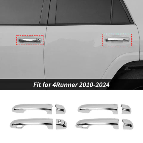 For 2010-2024 Toyota 4Runner Door Handle Trim Decor Cover With Smart Key Holes