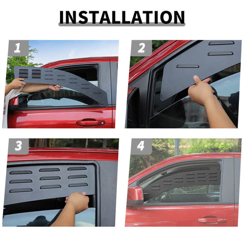 For 2014+ Chevy Colorado/GMC-CANYON Front Window Glass Louvers Air Vent Shade Panel