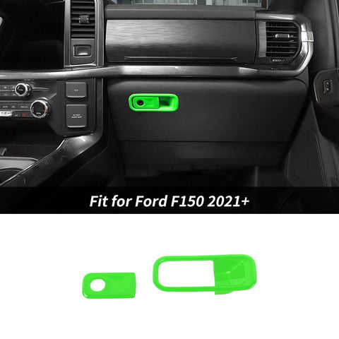 Co-pilot Storage Box Handle Cover Trim Bezels For Ford F150 2021+ Accessories | CheroCar