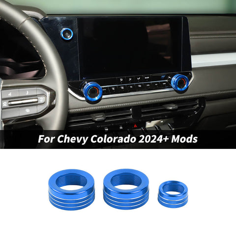 For 2024+ Chevy Colorado Center Console Dash GPS Knob Adjustment Ring Trim