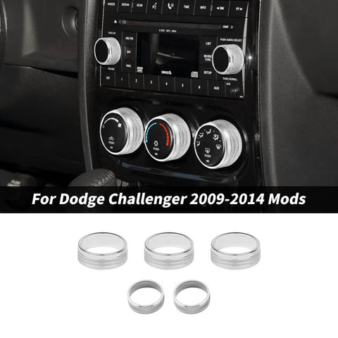 For 2009-2014 Dodge Challenger Air Conditioner & CD Switch Knob Trim Ring