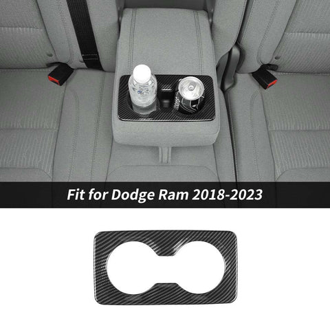 Car Rear Armrest Cup Holder Panel Frame Cover Trim For Dodge Ram 2018-2023 Accessories | CheroCar