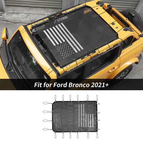 For 2021+ Ford Bronco PVC Roof Mesh Insulation Net Cover