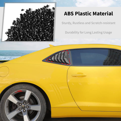 For 2008-2015 Chevy Camaro Rear Window Louvers Air Vent Cover Blinds Trim