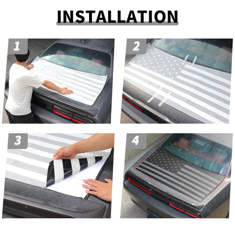 For 2015+ Dodge Challenger Rear Trunk Tail Box Upper Sticker Cover