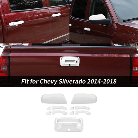 Mirror Tailgate Door Handle Trim Cover For Chevy Silverado/GMC Sierra 2014-2018 Accessories | ChaeroCar