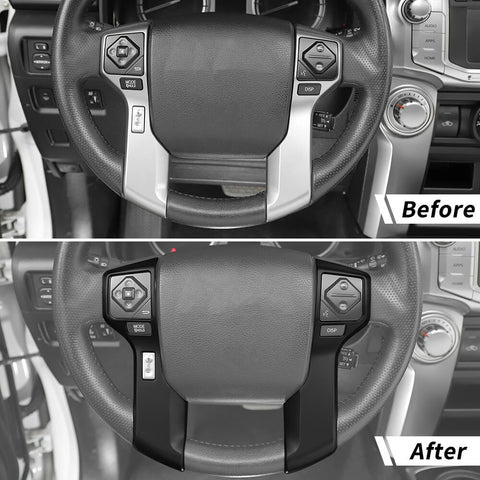 For 2010-2023 Toyota 4Runner Steering Wheel Cover Decor Trim Bezel Frame