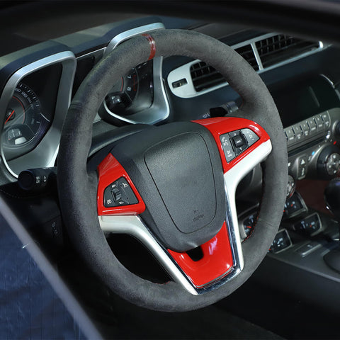 For 2012-2015 Chevy Camaro Interior Steering Wheel Cover Trim Bezels