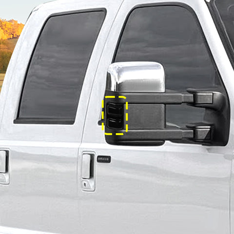 For 2008-2016 Ford F250/F350/F450/F550 Smoked Black Rearview Mirror Turn Signal Light Cover Trim