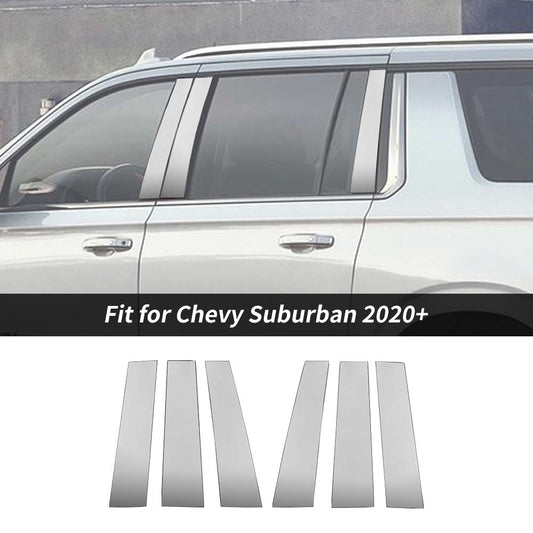 Window Center Pillar Post Cover Trim For Chevy Suburban 2020+ Accessories | CheroCar